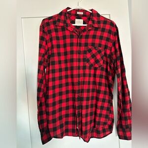 Light Flannel  Button down shirt AE size M